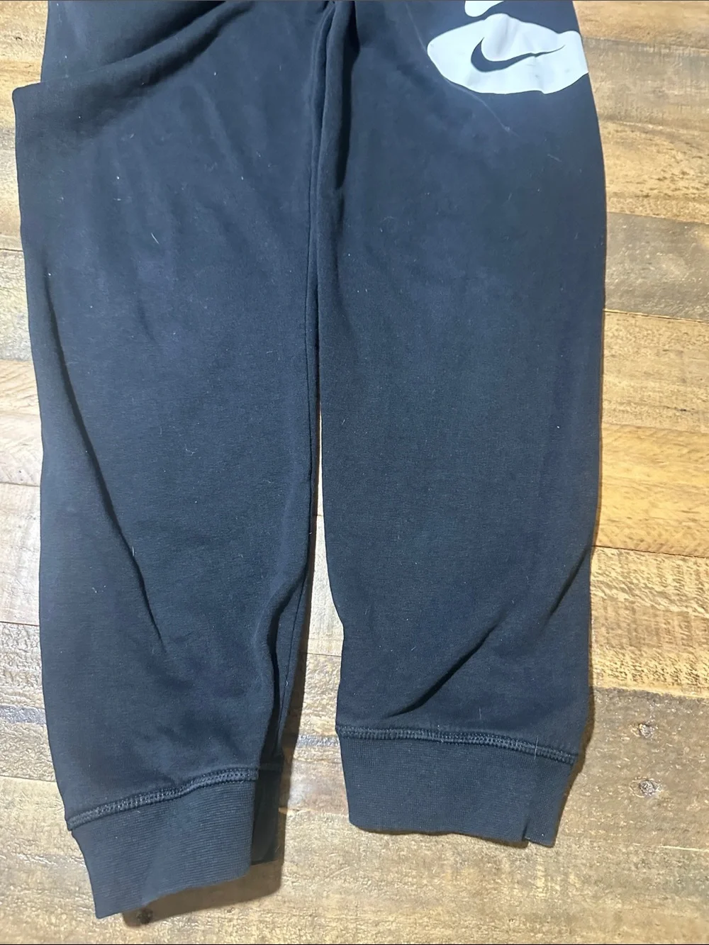 Nike Kids Black Hoodie and Joggers Set with White Swoosh Size Large
